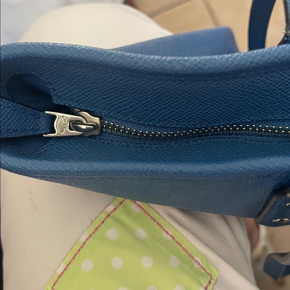 Coach New York Blue Leather Tote Shoulder Bag F58846 - Picture 5 of 11